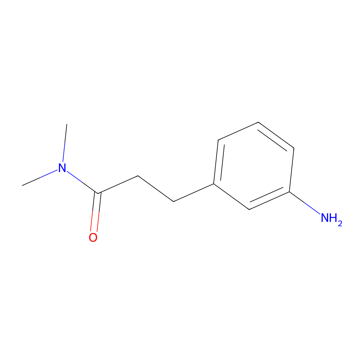 3-(3-aminophenyl)-N,N-dimethylpropanamide molecular structure, CAS 215949-67-0