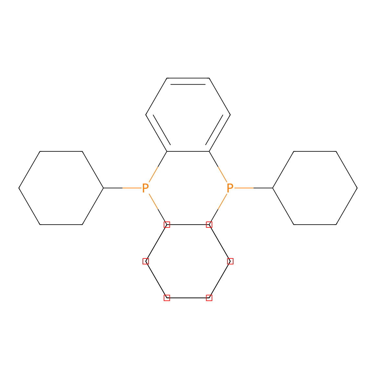 1,2-Bis(dicyclohexylphosphino)benzene molecular structure, CAS 215951-96-5