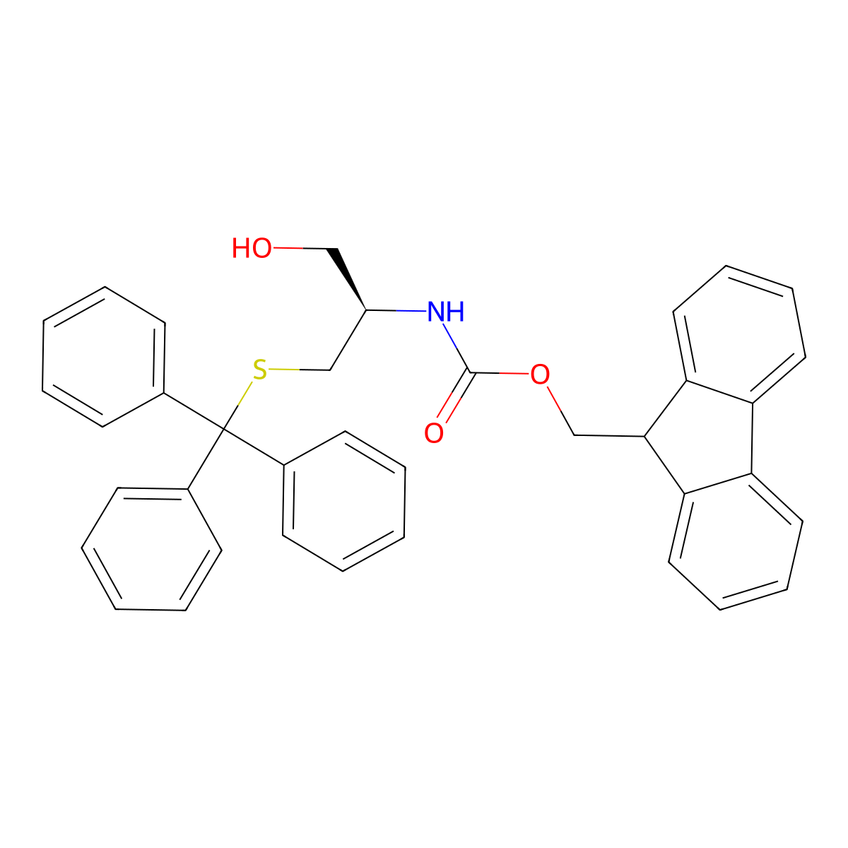 Fmoc-Cysteinol(Trt) molecular structure, CAS 215954-72-6