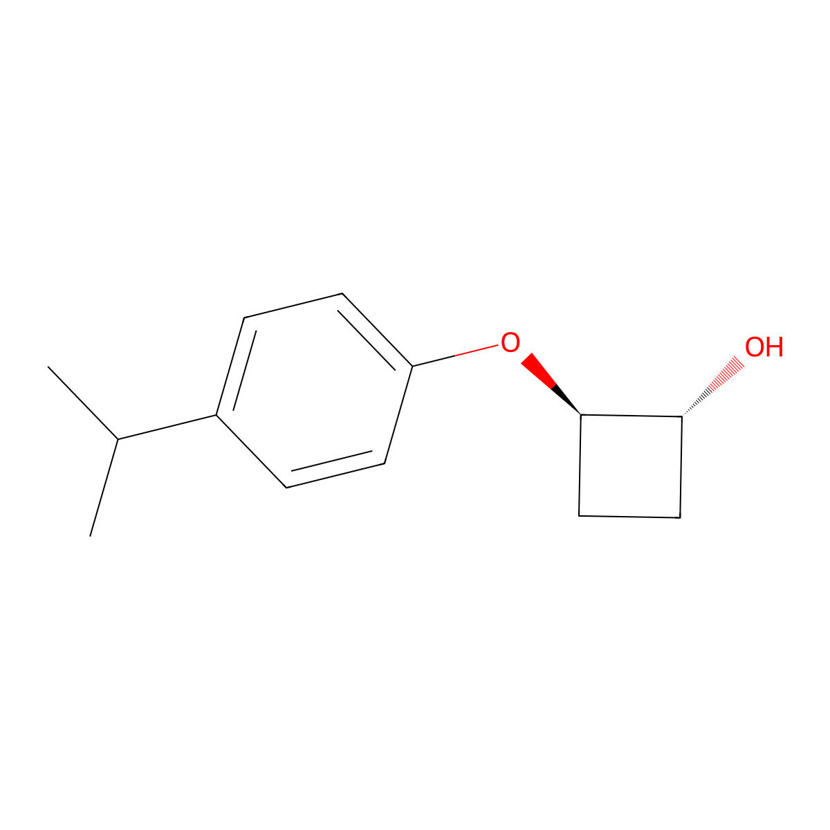 (1R,2R)-2-(4-isopropylphenoxy)cyclobutan-1-ol molecular structure, CAS 2159556-71-3