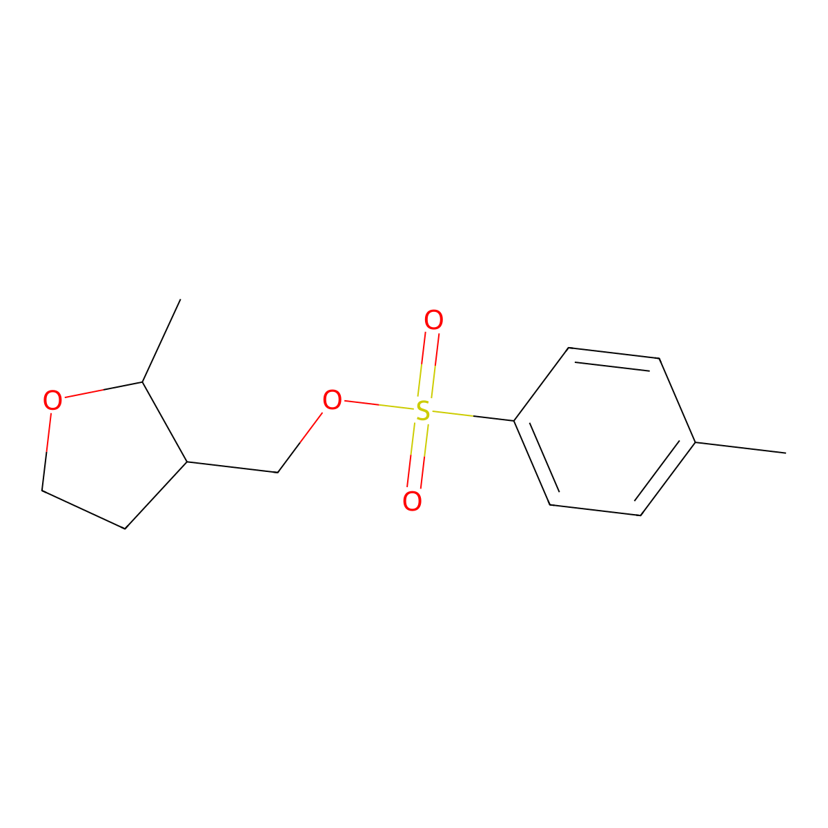 (2-Methyloxolan-3-yl)methyl 4-methylbenzene-1-sulfonate molecular structure, CAS 2159586-09-9