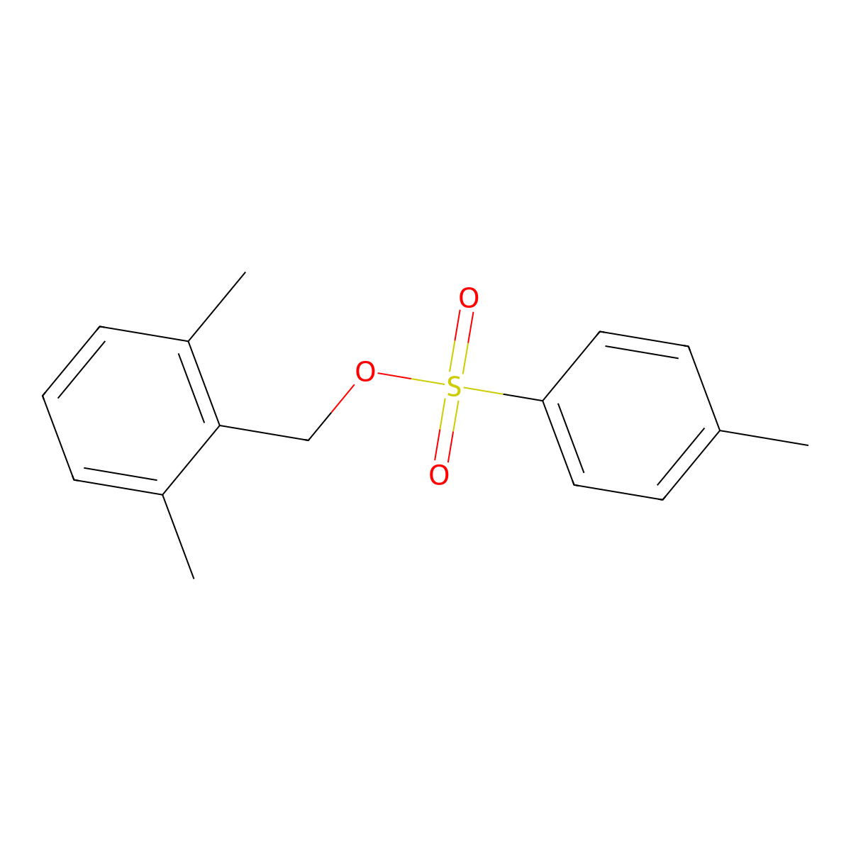 (2,6-Dimethylphenyl)methyl 4-methylbenzene-1-sulfonate molecular structure, CAS 2159586-57-7