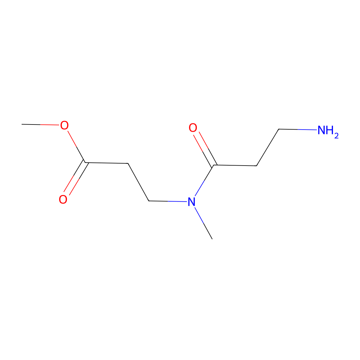 methyl 3-(3-amino-N-methylpropanamido)propanoate molecular structure, CAS 2159687-93-9