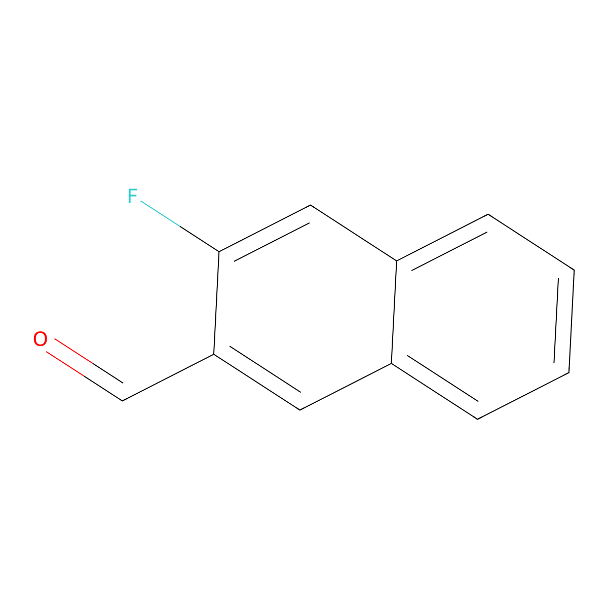 3-Fluoronaphthalene-2-carbaldehyde molecular structure, CAS 21597-61-5