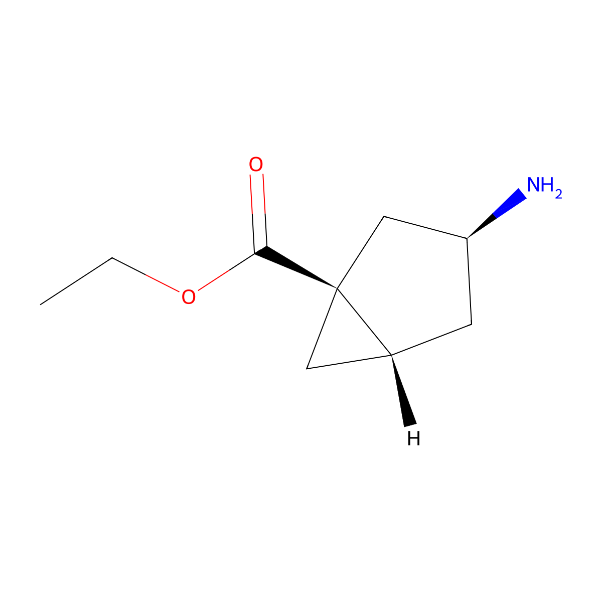 rac-ethyl (1R,3R,5R)-3-aminobicyclo[3.1.0]hexane-1-carboxylate molecular structure, CAS 2159710-20-8