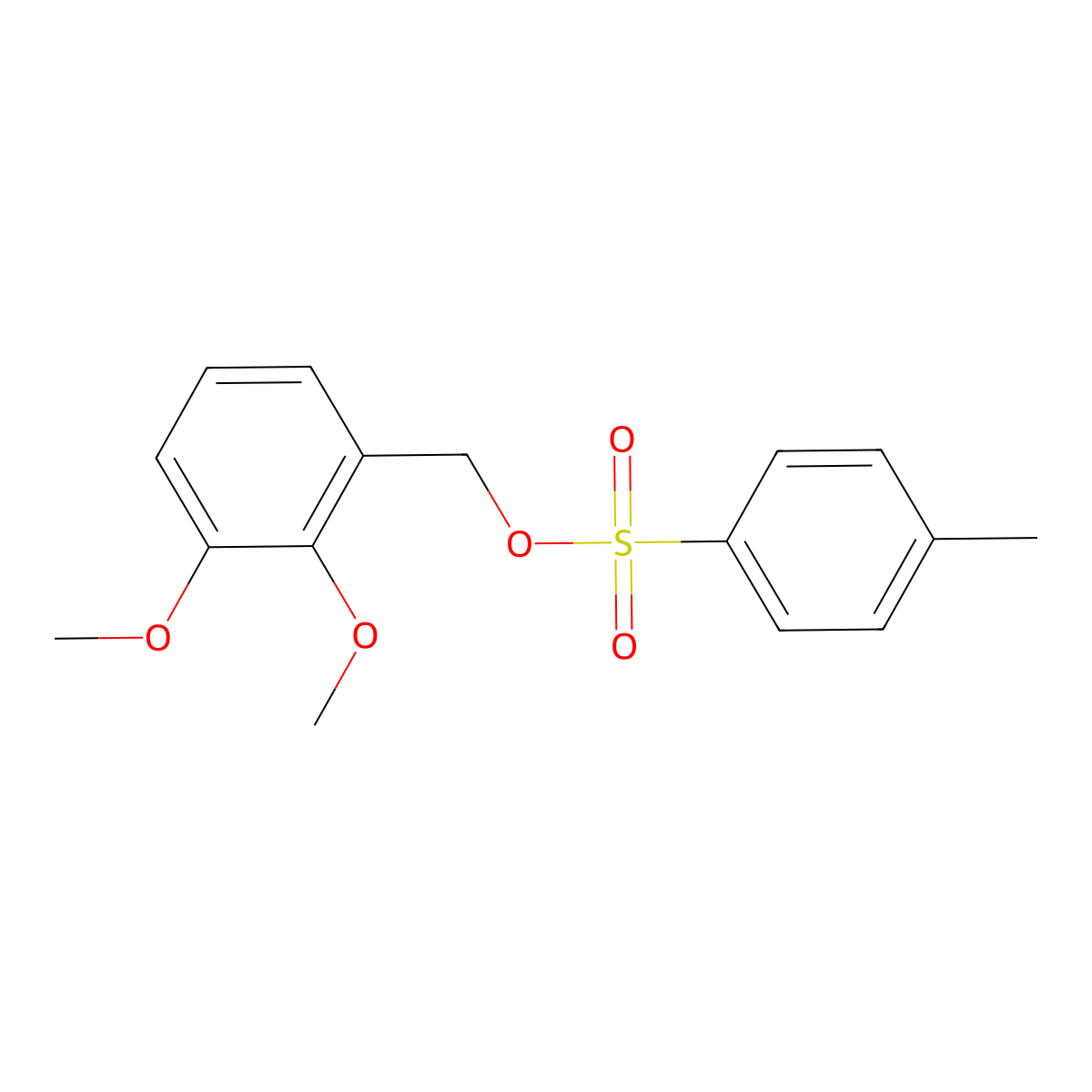 (2,3-Dimethoxyphenyl)methyl 4-methylbenzene-1-sulfonate molecular structure, CAS 2159735-03-0