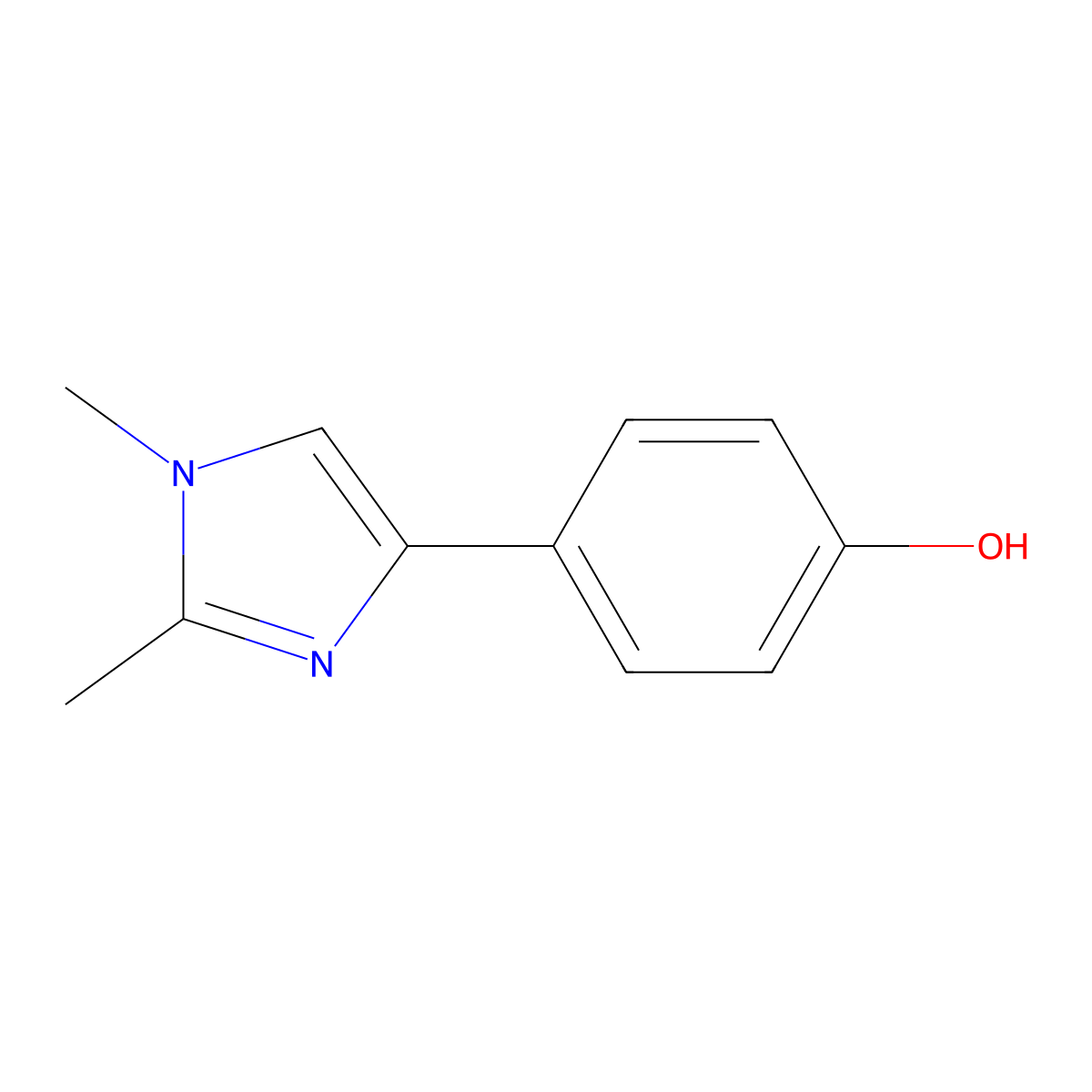 4-(1,2-Dimethyl-1H-imidazol-4-yl)phenol molecular structure, CAS 2159747-47-2