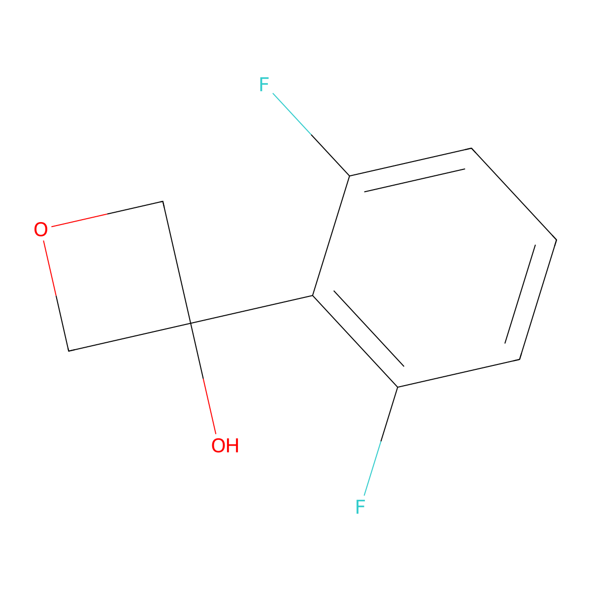 3-(2,6-Difluorophenyl)oxetan-3-ol molecular structure, CAS 2159796-38-8