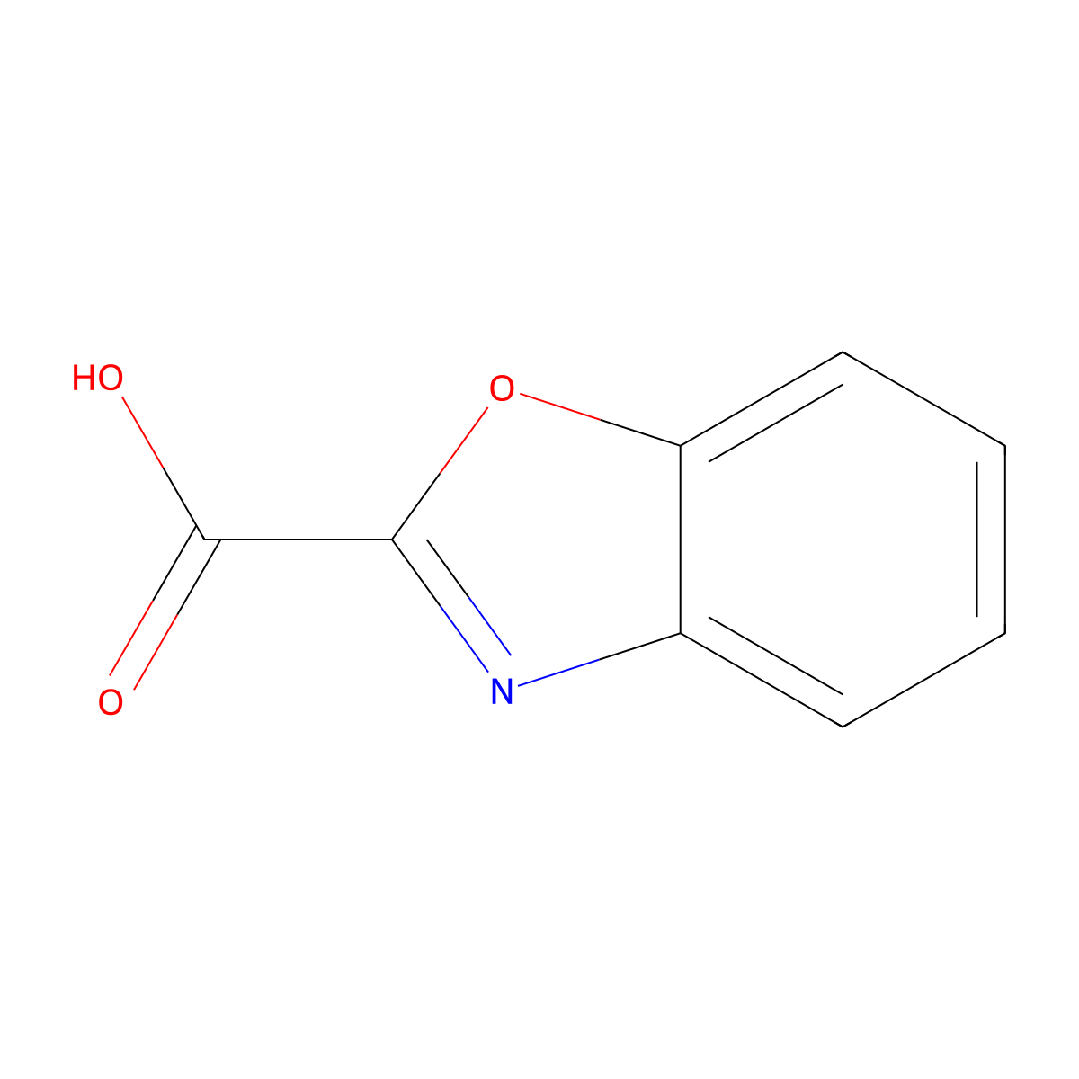 1,3-Benzoxazole-2-carboxylic acid molecular structure, CAS 21598-08-3