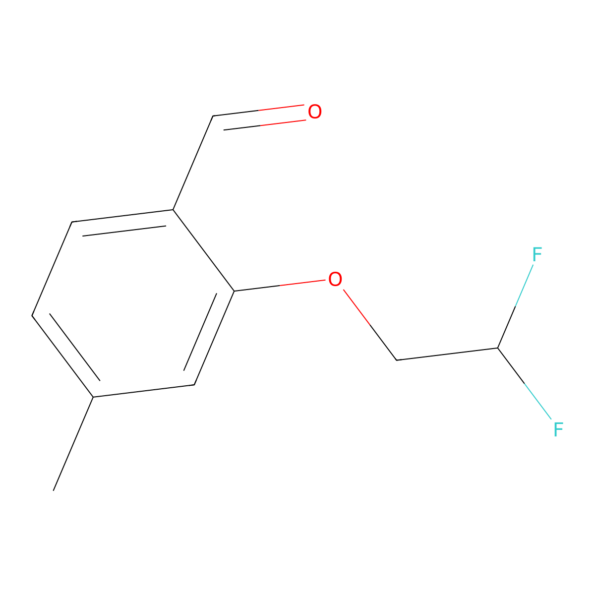 2-(2,2-Difluoroethoxy)-4-methylbenzaldehyde molecular structure, CAS 2159867-53-3