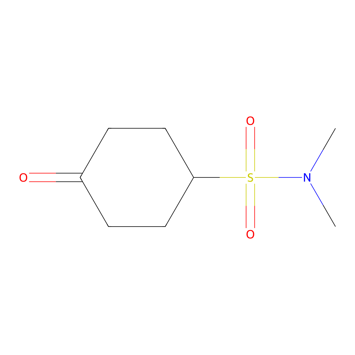 4-Oxo-cyclohexanesulfonic acid dimethylamide molecular structure, CAS 2159873-02-4