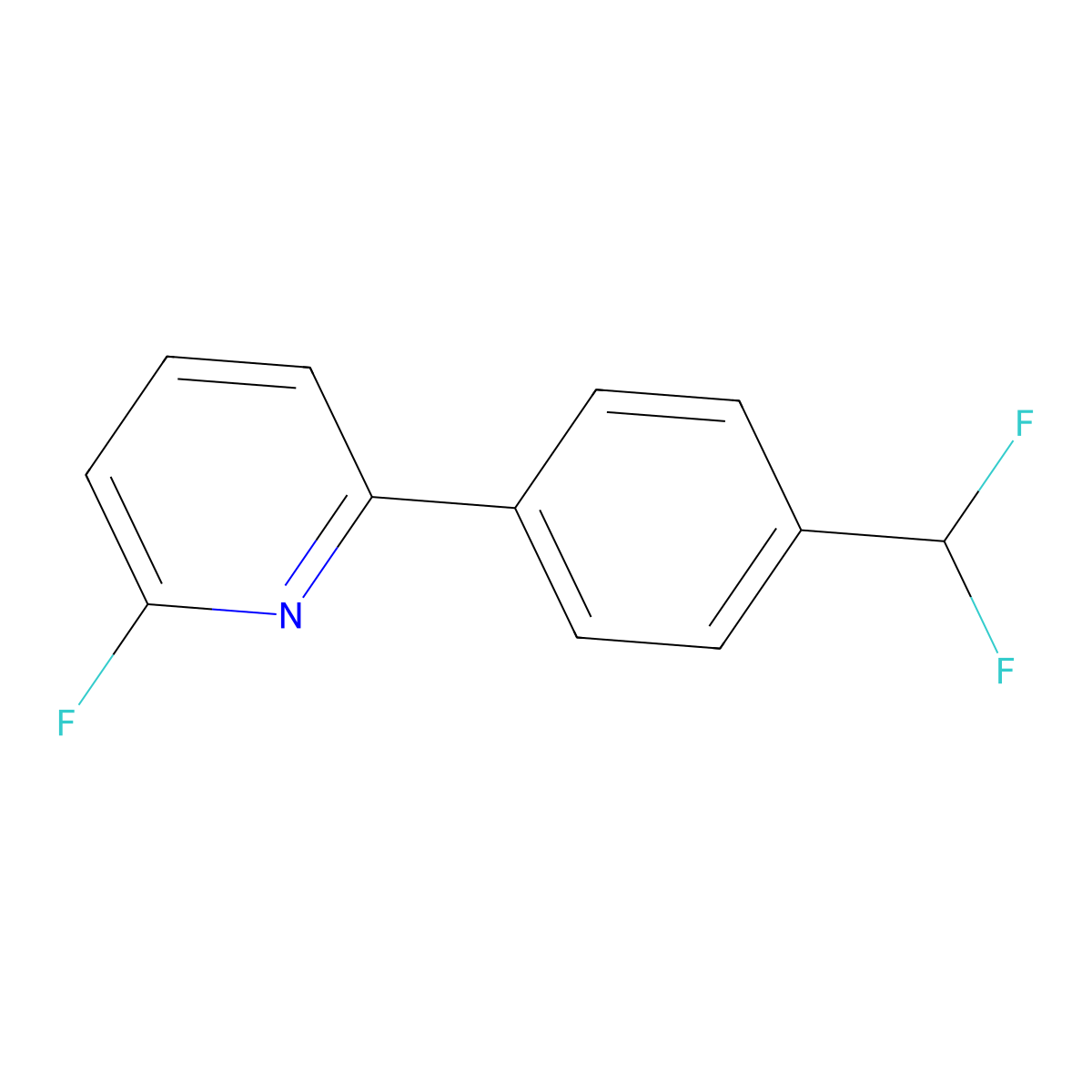 2-[4-(Difluoromethyl)phenyl]-6-fluoropyridine molecular structure, CAS 2159899-61-1