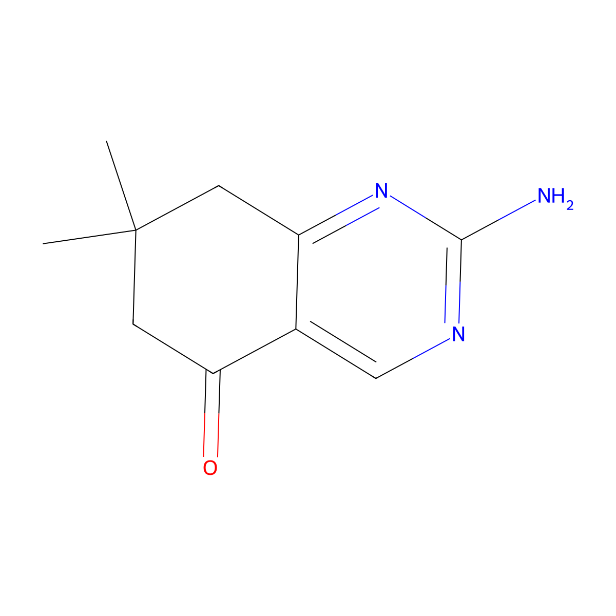 2-amino-7,7-dimethyl-7,8-dihydroquinazolin-5(6H)-one molecular structure, CAS 21599-37-1