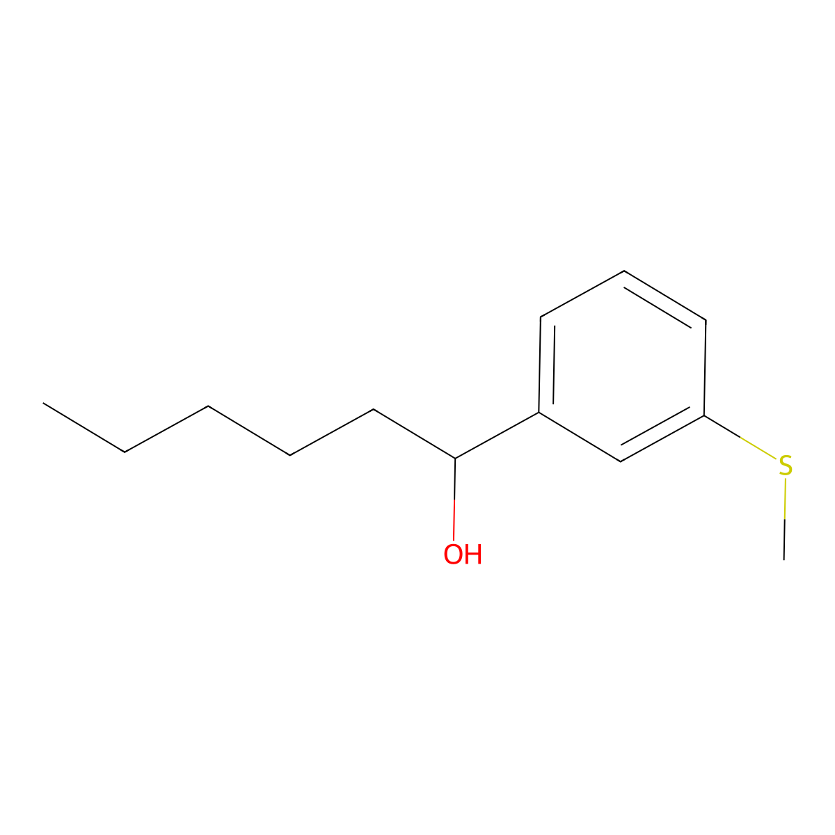 3-(Methylthio)-alpha-pentylbenZenemethanol molecular structure, CAS 2159917-30-1