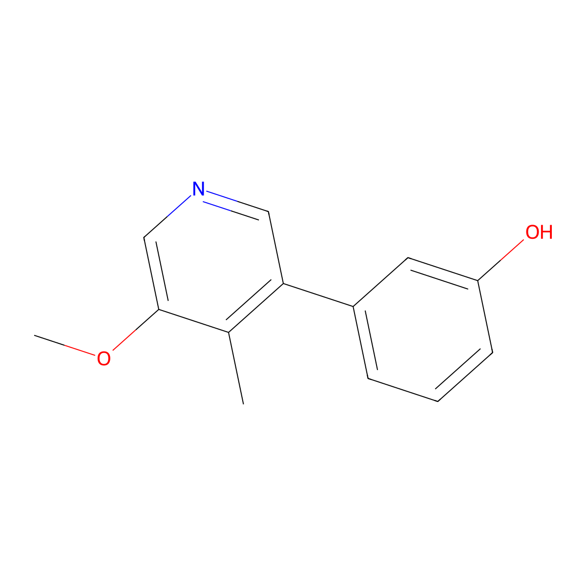 3-(5-Methoxy-4-methyl-3-pyridinyl)phenol molecular structure, CAS 2159943-98-1