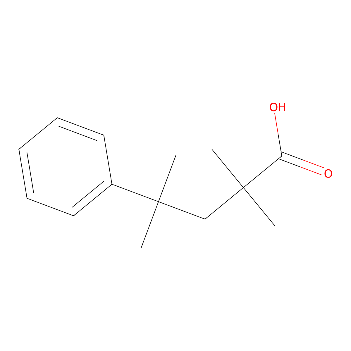2,2,4-Trimethyl-4-phenylpentanoic acid molecular structure, CAS 2159946-47-9