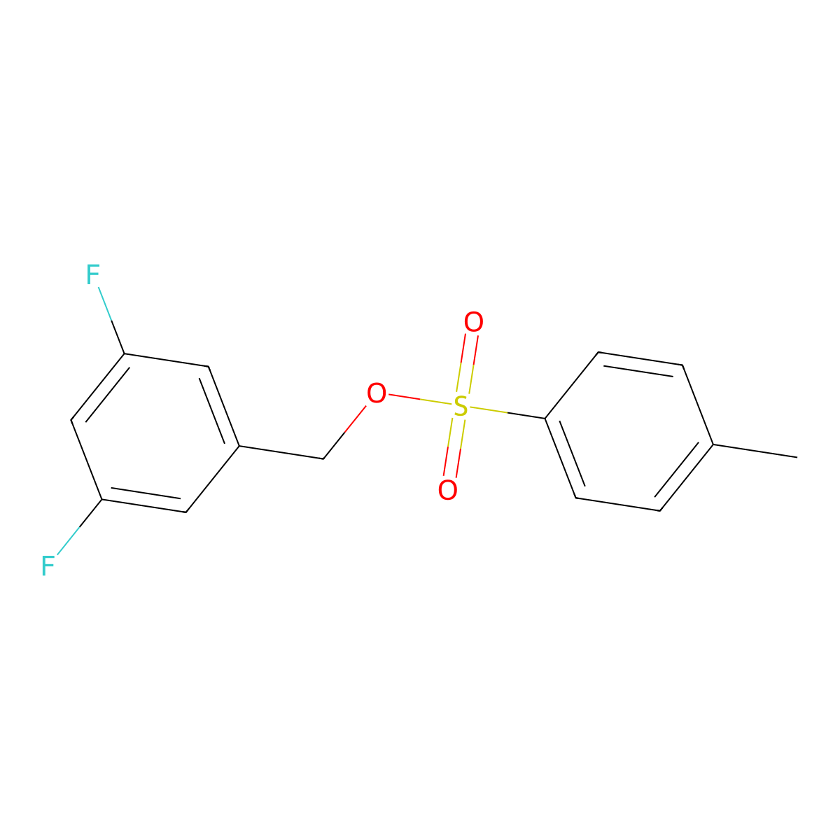 (3,5-Difluorophenyl)methyl 4-methylbenzene-1-sulfonate molecular structure, CAS 2159951-97-8