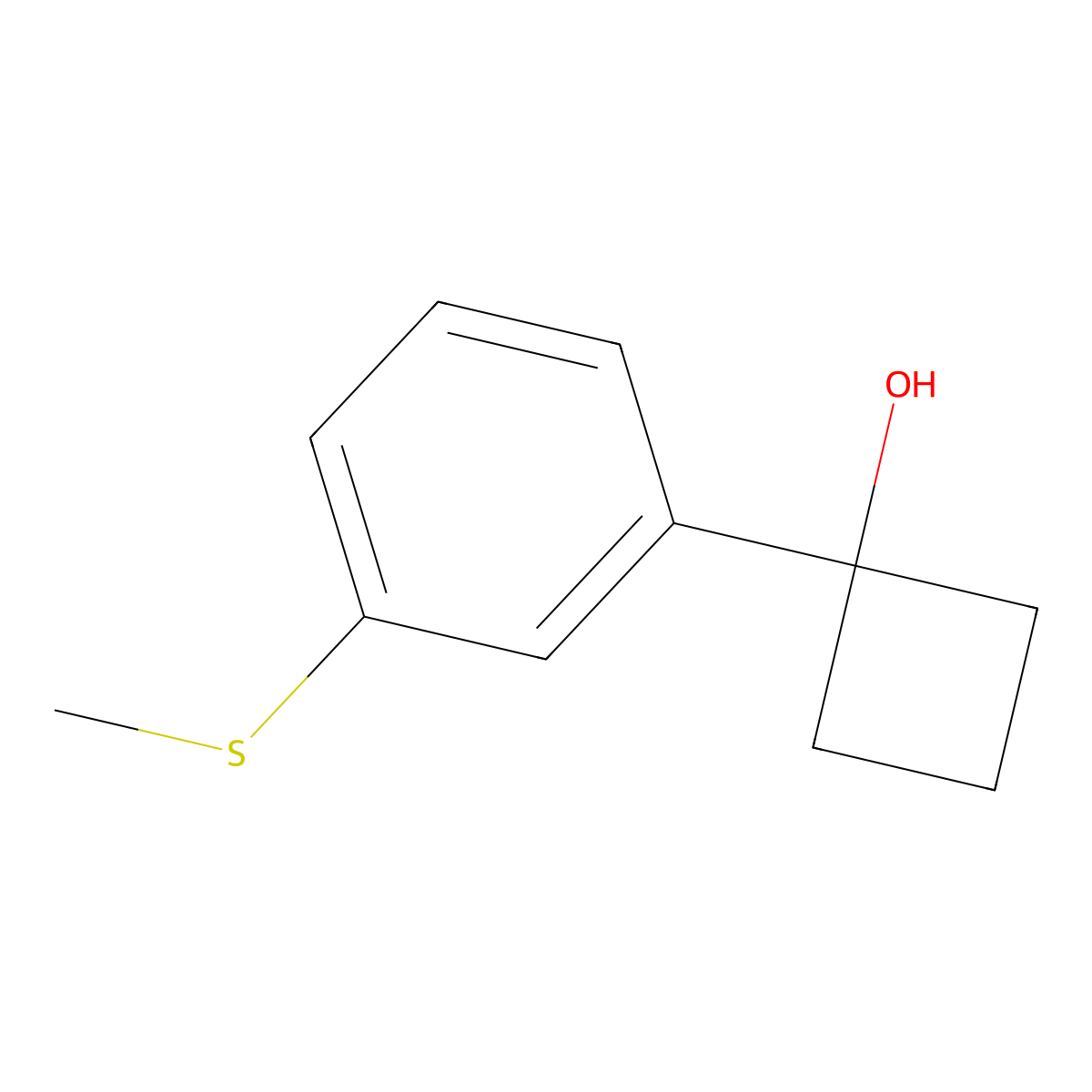 1-(3-(Methylthio)phenyl)cyclobutanol molecular structure, CAS 2159960-81-1