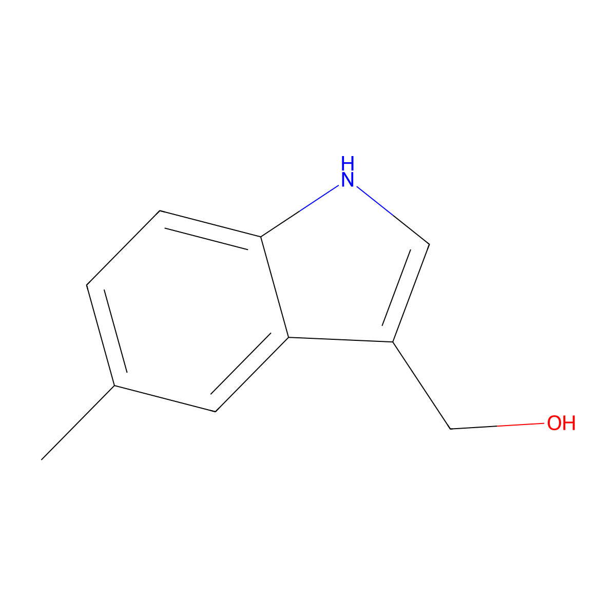 (5-methyl-1H-indol-3-yl)methanol molecular structure, CAS 215997-77-6