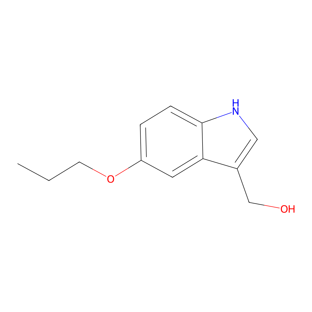 (5-propoxy-1H-indol-3-yl)methanol molecular structure, CAS 215997-83-4