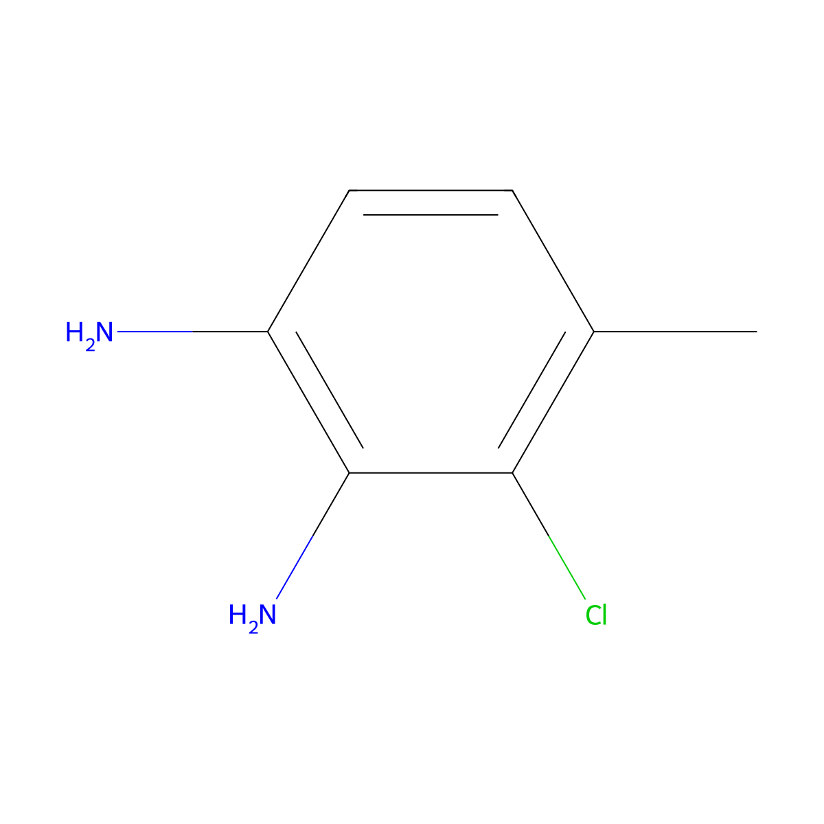 3-Chloro-4-methylbenzene-1,2-diamine molecular structure, CAS 2160-12-5