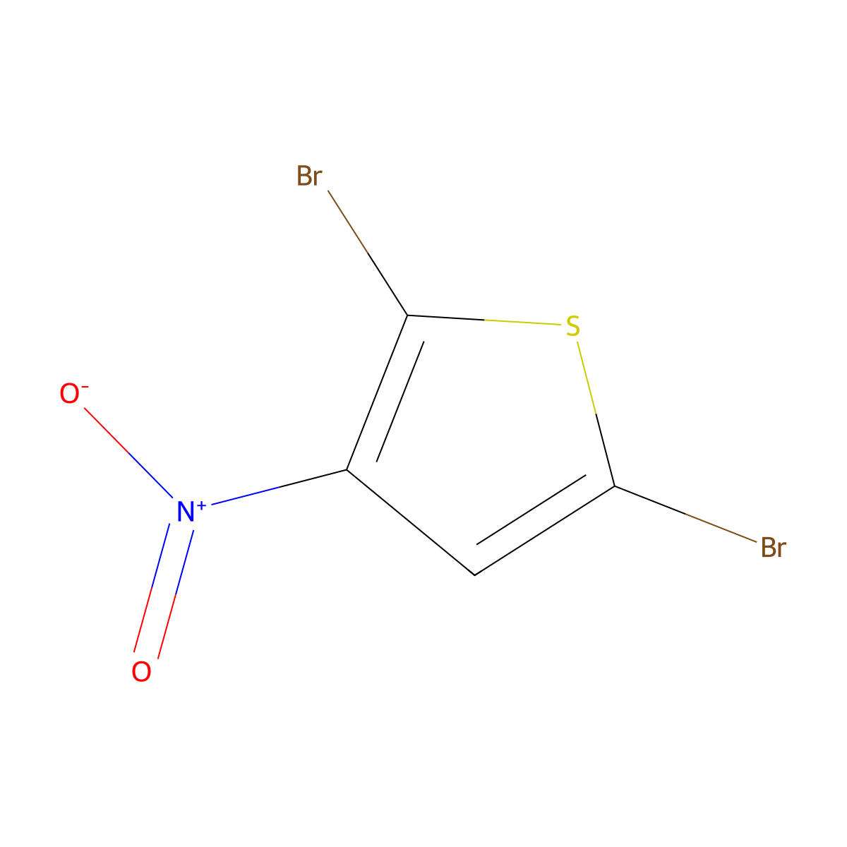 2,5-Dibromo-3-nitrothiophene molecular structure, CAS 2160-51-2