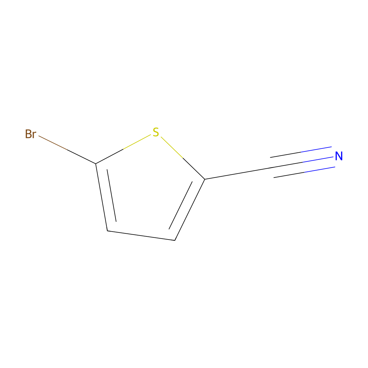 5-Bromothiophene-2-carbonitrile molecular structure, CAS 2160-62-5