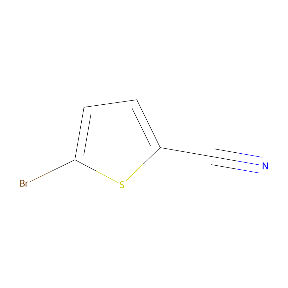 5-Bromothiophene-2-carbonitrile molecular structure, CAS 2160-62-5