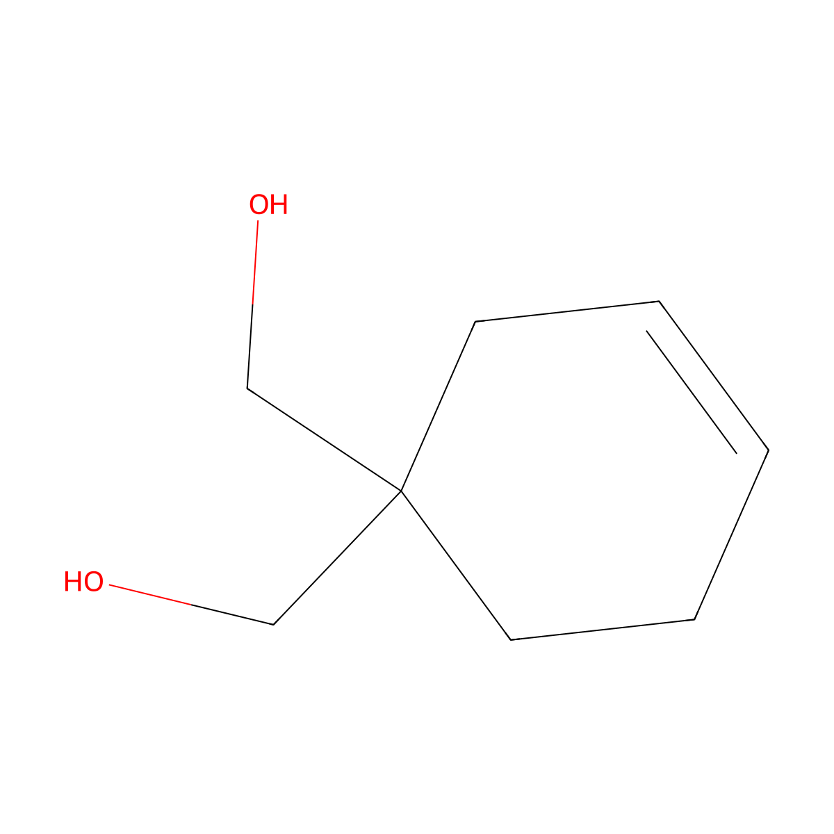 3-Cyclohexene-1,1-dimethanol molecular structure, CAS 2160-94-3