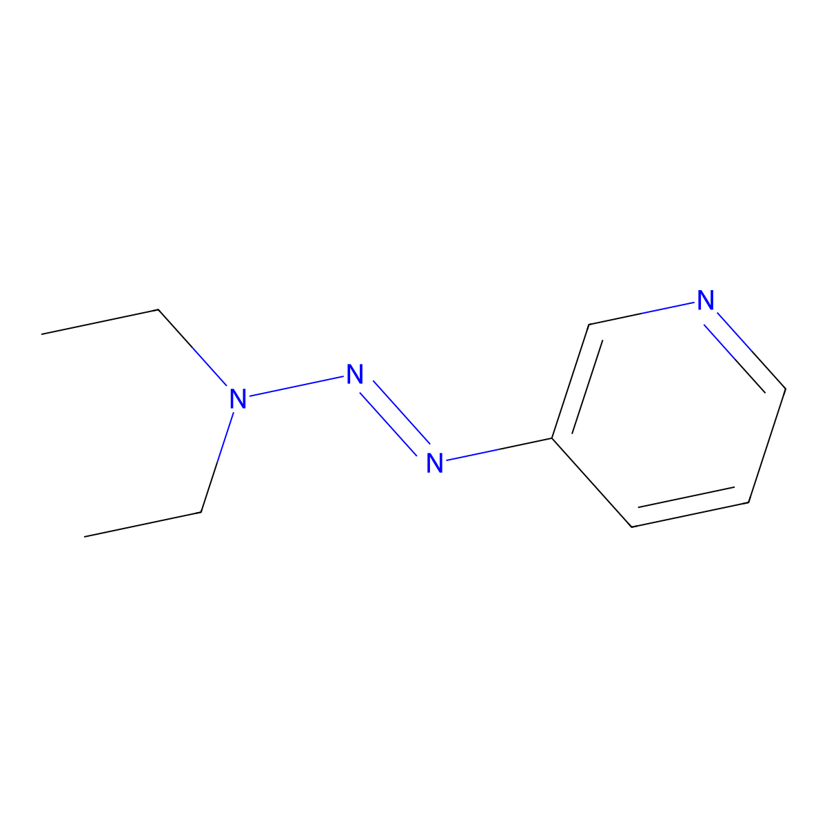 1-(3-Pyridyl)-3,3-diethyltriazene molecular structure, CAS 21600-43-1