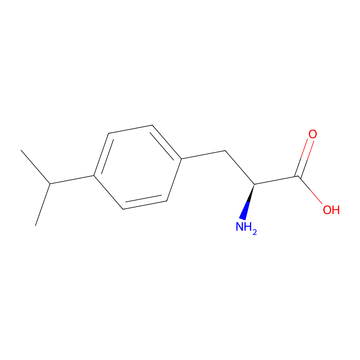(S)-2-Amino-3-(4-isopropyl-phenyl)propionic acid molecular structure, CAS 216007-00-0