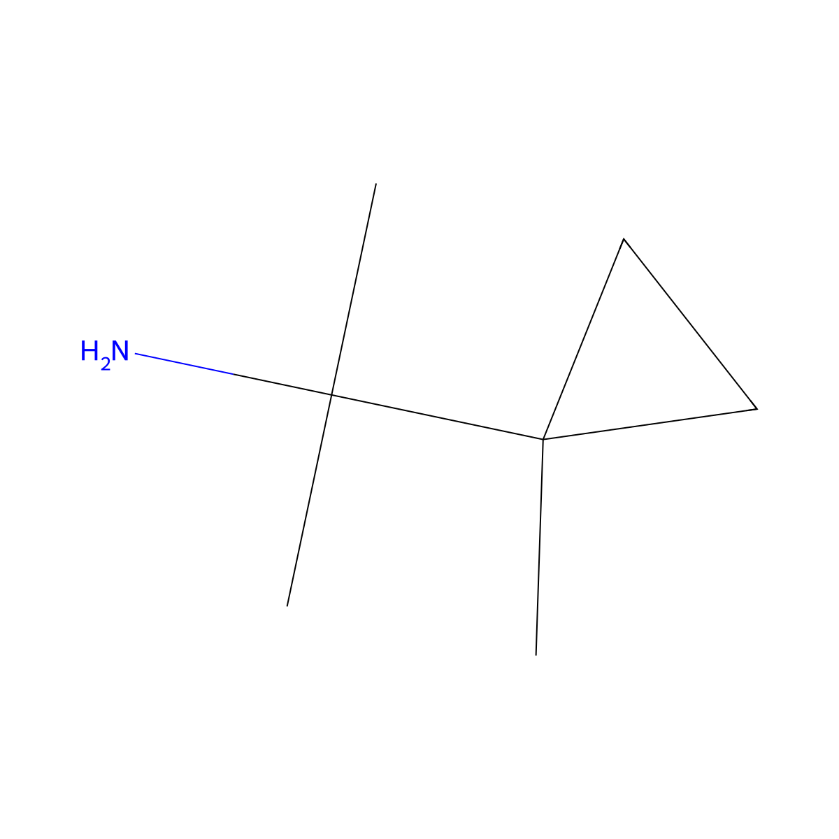 2-(1-Methylcyclopropyl)propan-2-amine molecular structure, CAS 2160087-51-2