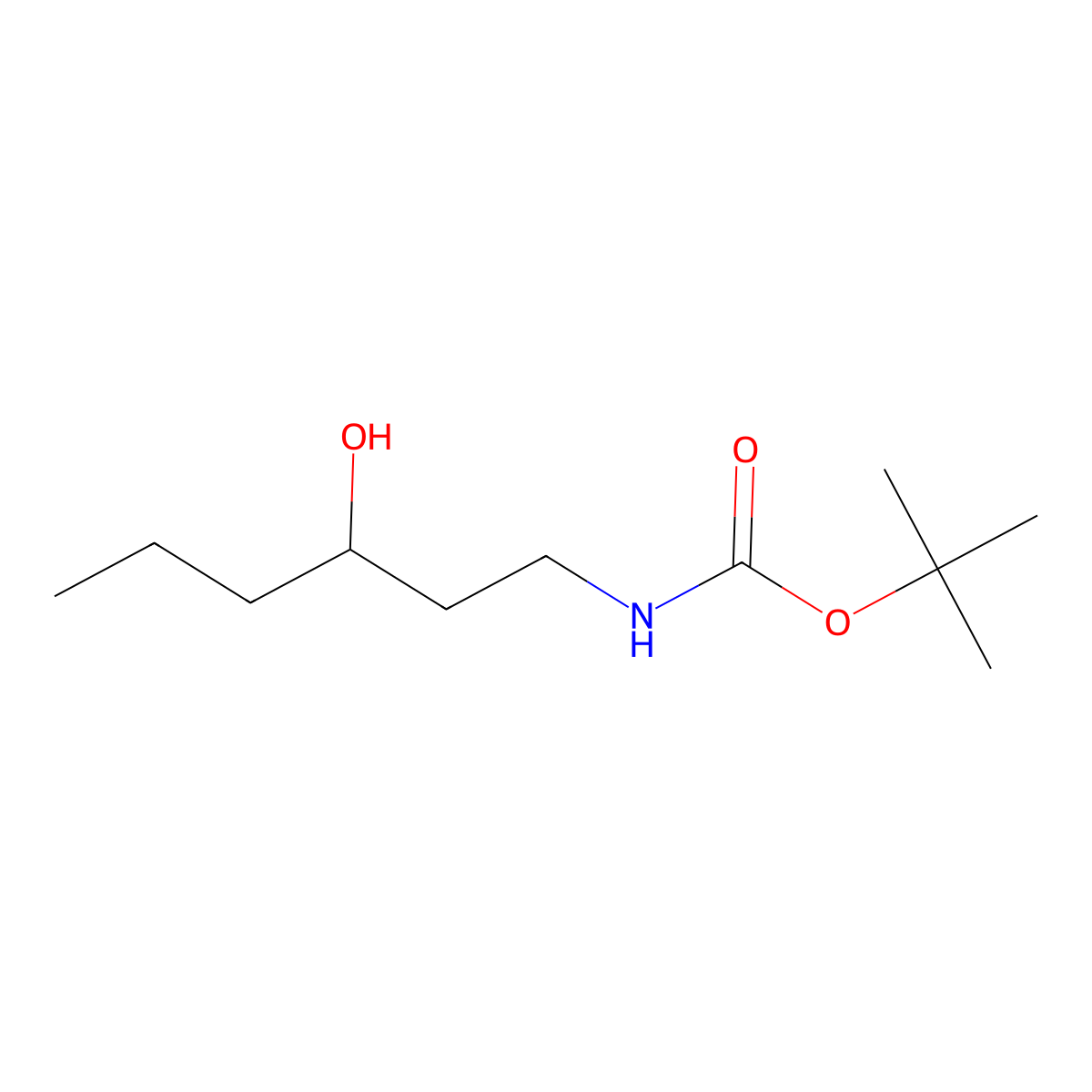 tert-butyl N-(3-hydroxyhexyl)carbamate molecular structure, CAS 2160144-74-9