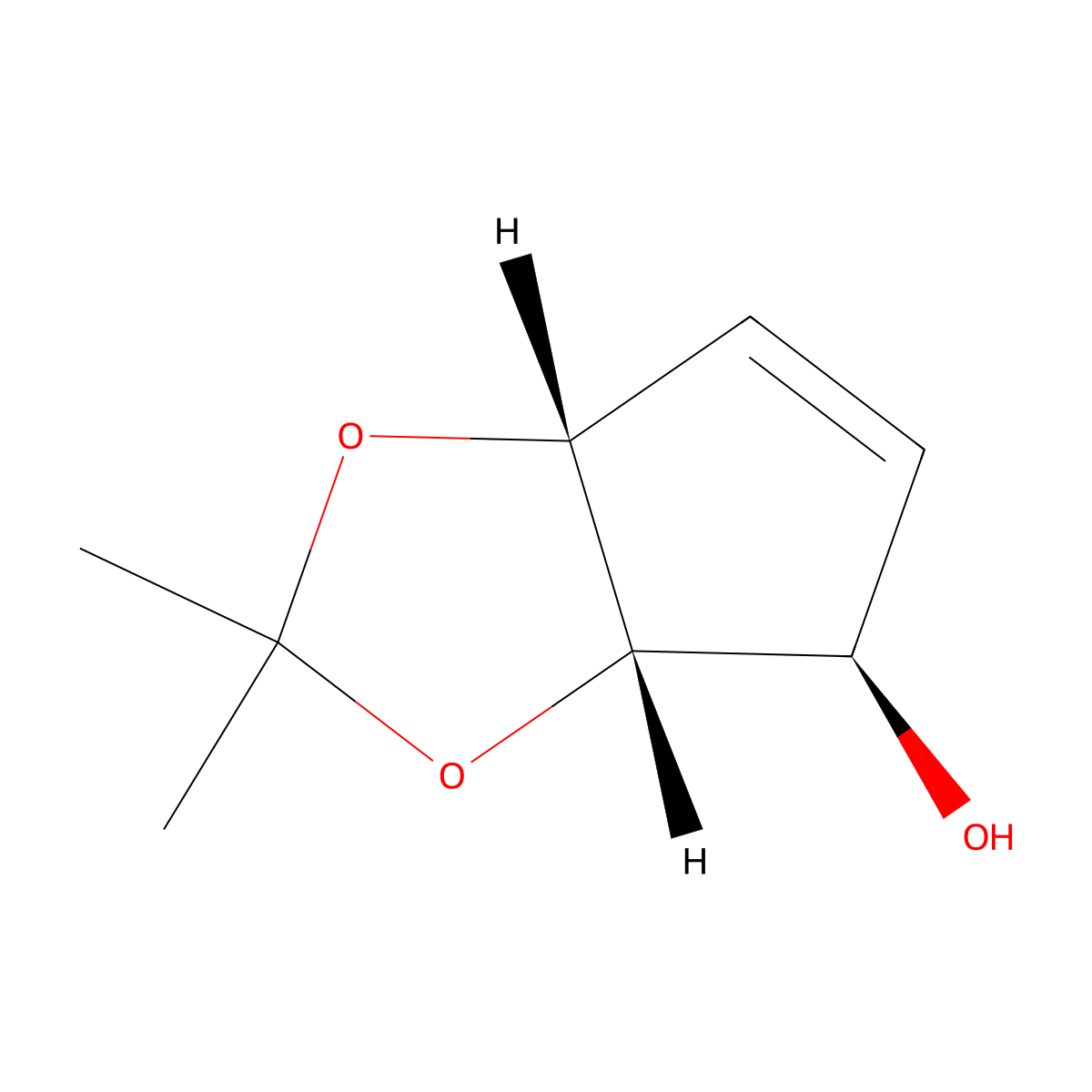 (3aS,4R,6aR)-2,2-dimethyl-2H,3aH,4H,6aH-cyclopenta[d][1,3]dioxol-4-ol molecular structure, CAS 216015-22-4