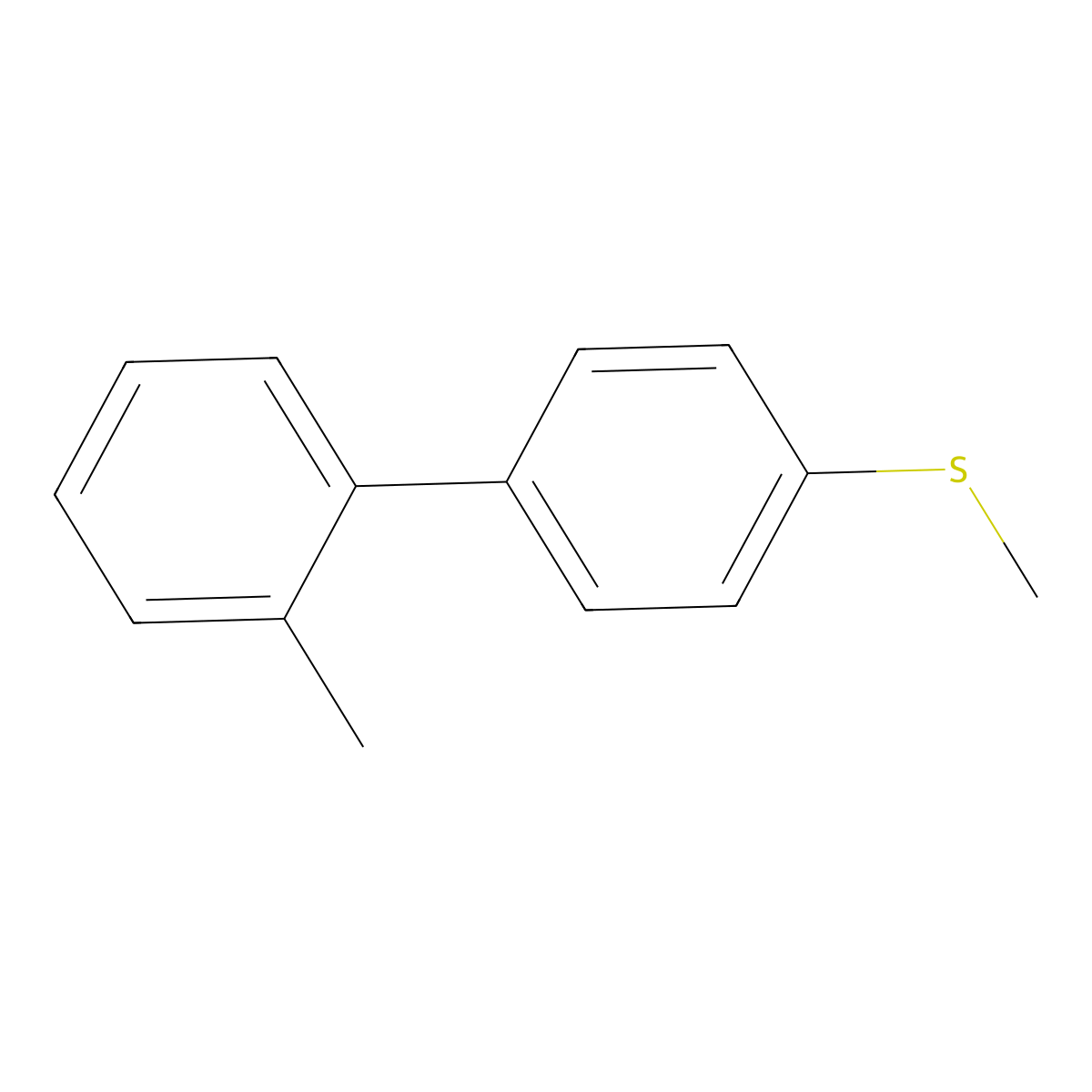 2-Methyl-4'-(methylsulfanyl)-1,1'-biphenyl molecular structure, CAS 216017-00-4