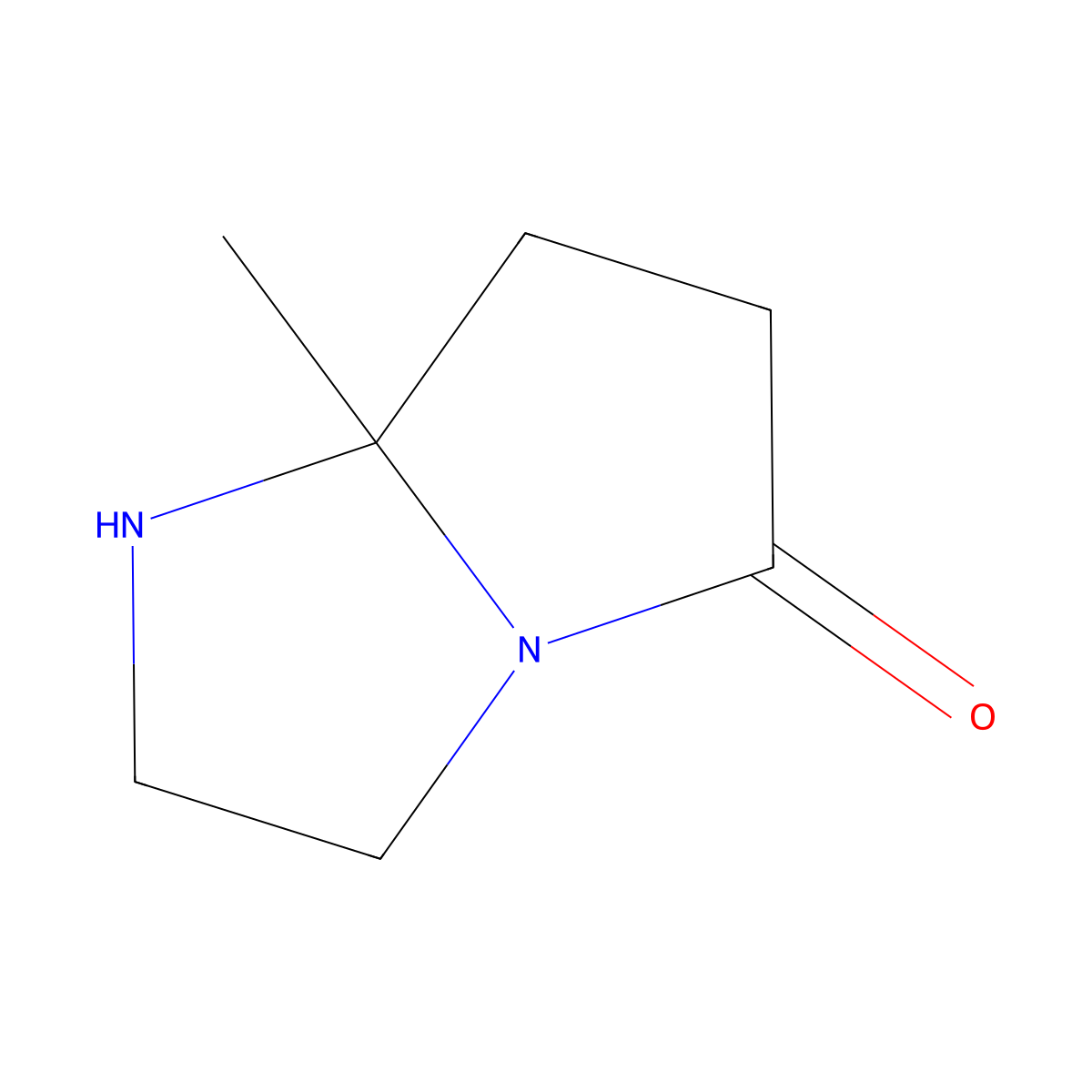 7a-Methyl-hexahydro-pyrrolo[1,2-a]imidazol-5-one molecular structure, CAS 21603-77-0