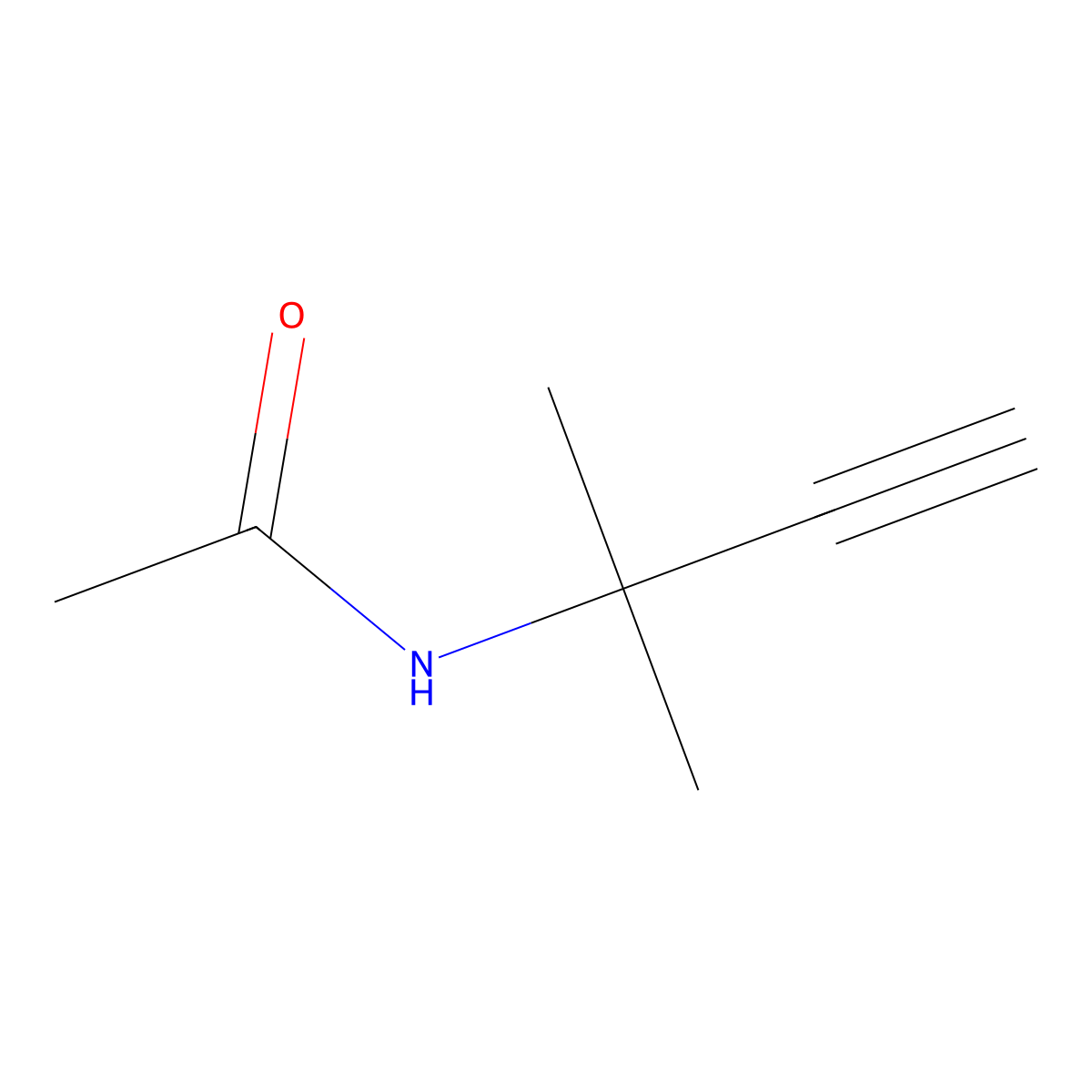 N-(2-methylbut-3-yn-2-yl)acetamide molecular structure, CAS 21604-47-7