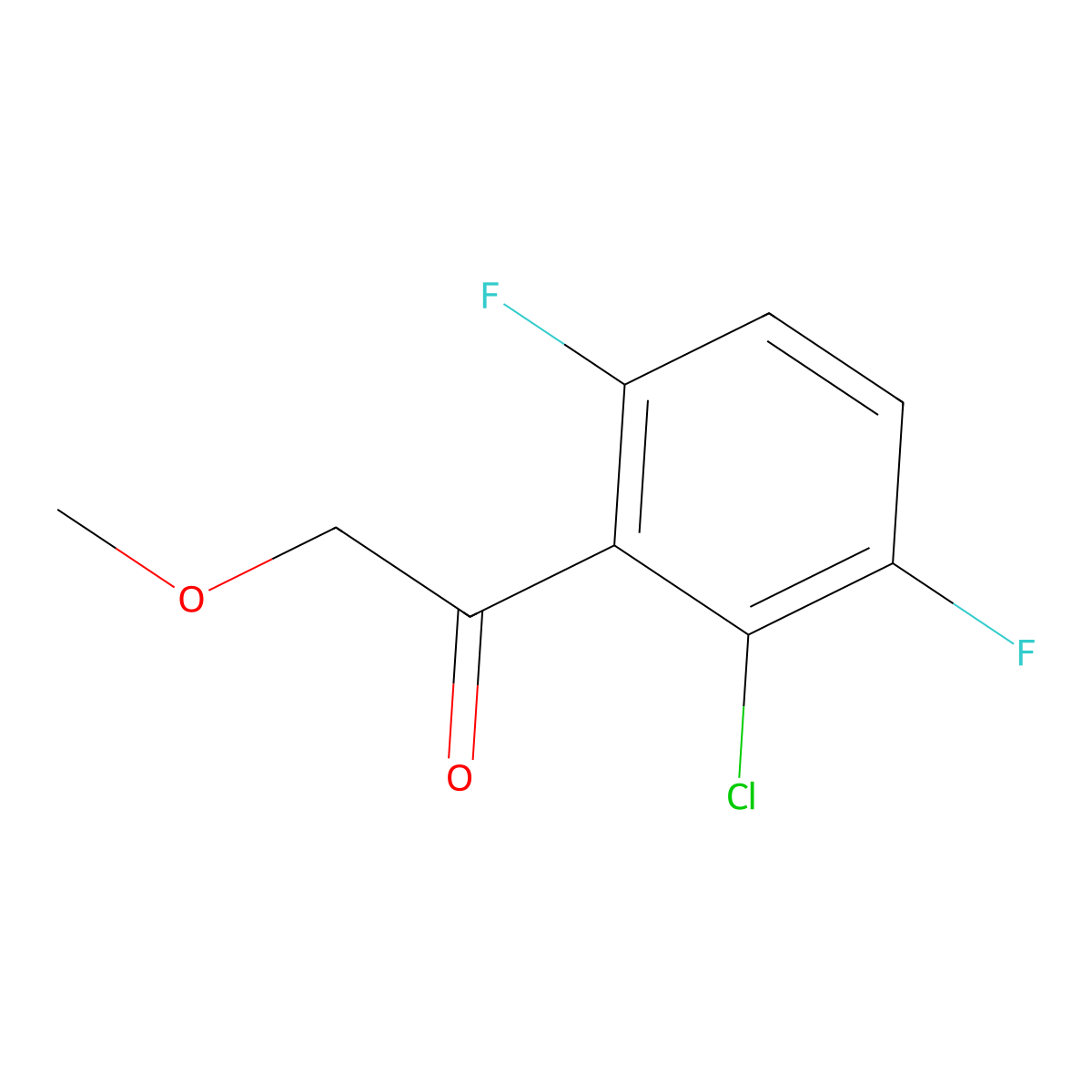 1-(2-Chloro-3,6-difluorophenyl)-2-methoxyethanone molecular structure, CAS 2160442-65-7