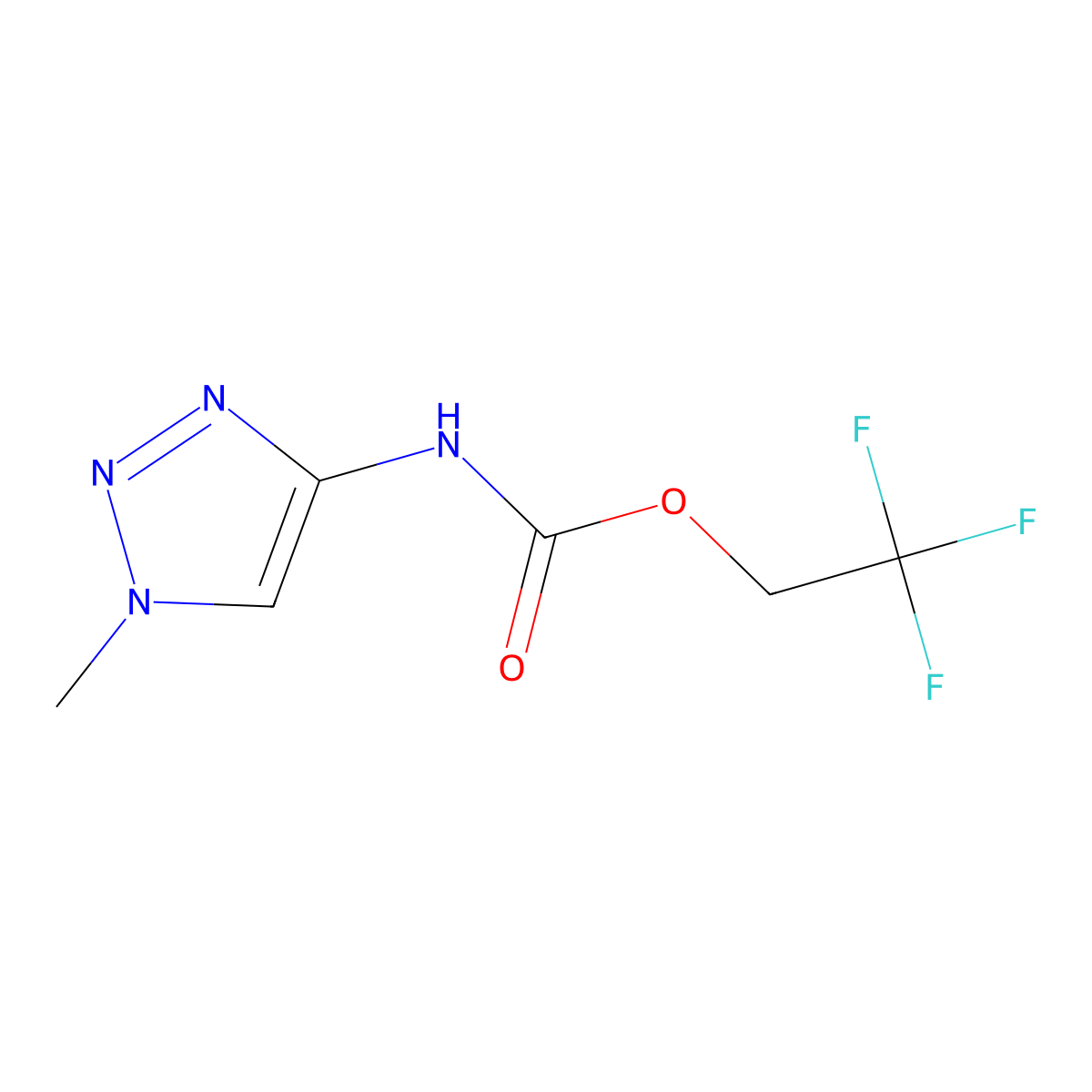 2,2,2-trifluoroethyl N-(1-methyl-1H-1,2,3-triazol-4-yl)carbamate molecular structure, CAS 2160508-64-3