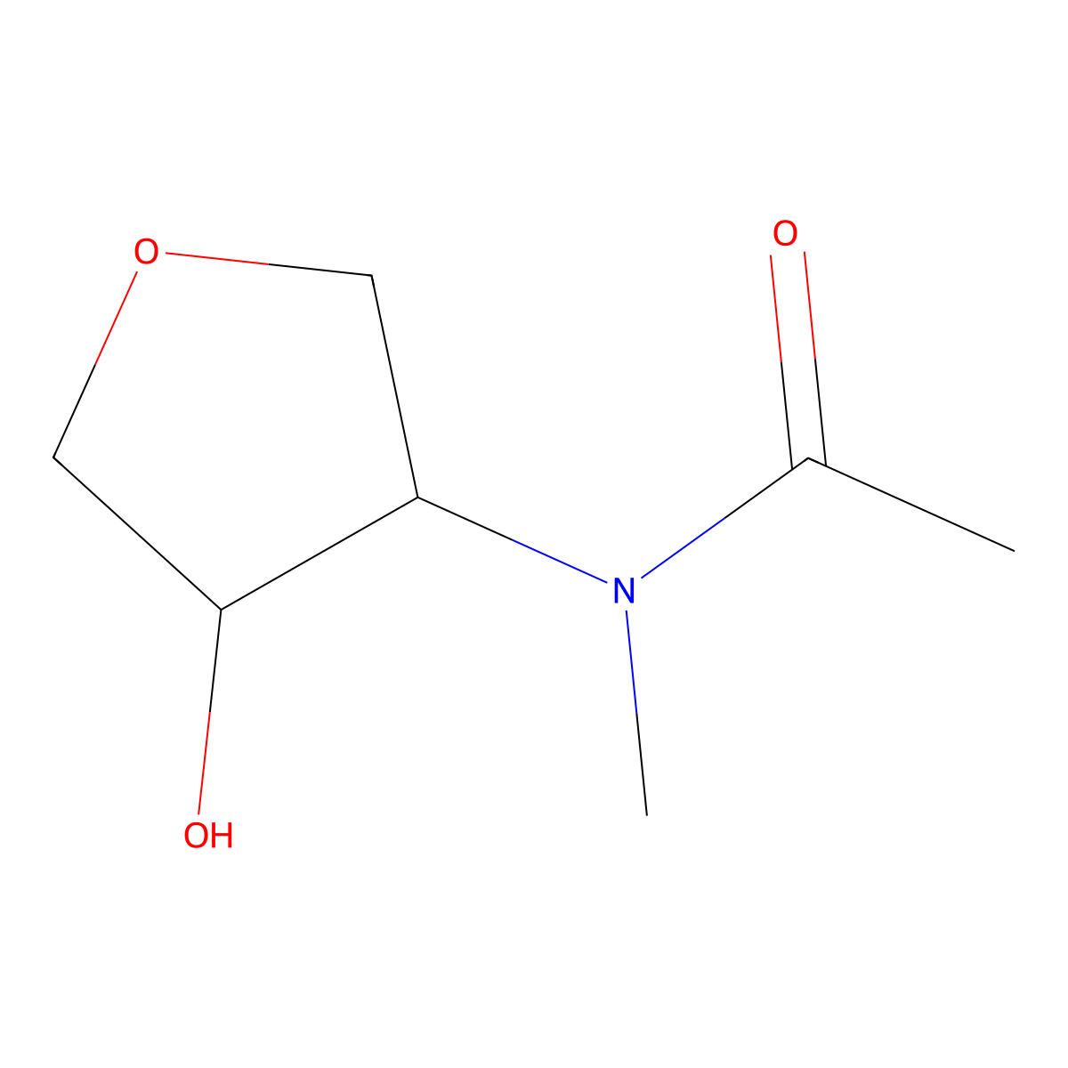 N-(4-hydroxyoxolan-3-yl)-N-methylacetamide molecular structure, CAS 2160512-58-1