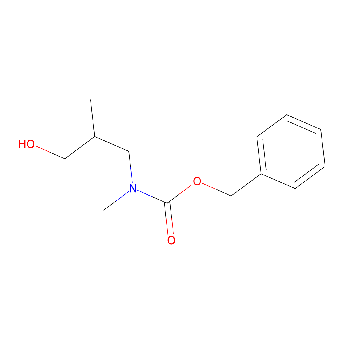 benzyl N-(3-hydroxy-2-methylpropyl)-N-methylcarbamate molecular structure, CAS 2160517-52-0
