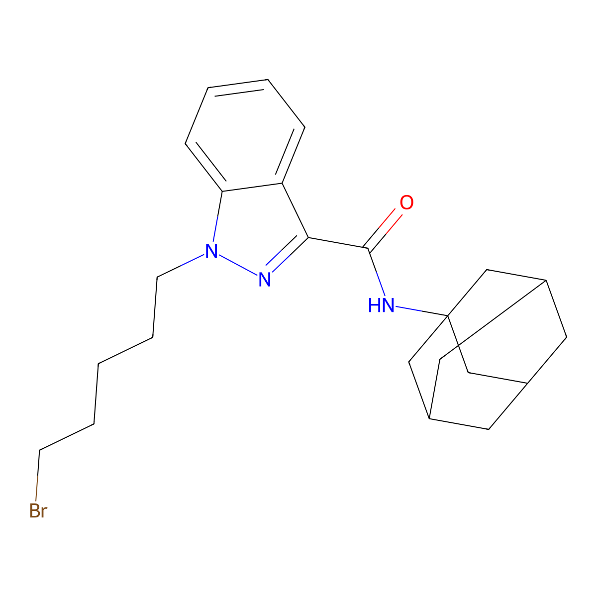 5-Bromo apinaca molecular structure, CAS 2160555-51-9