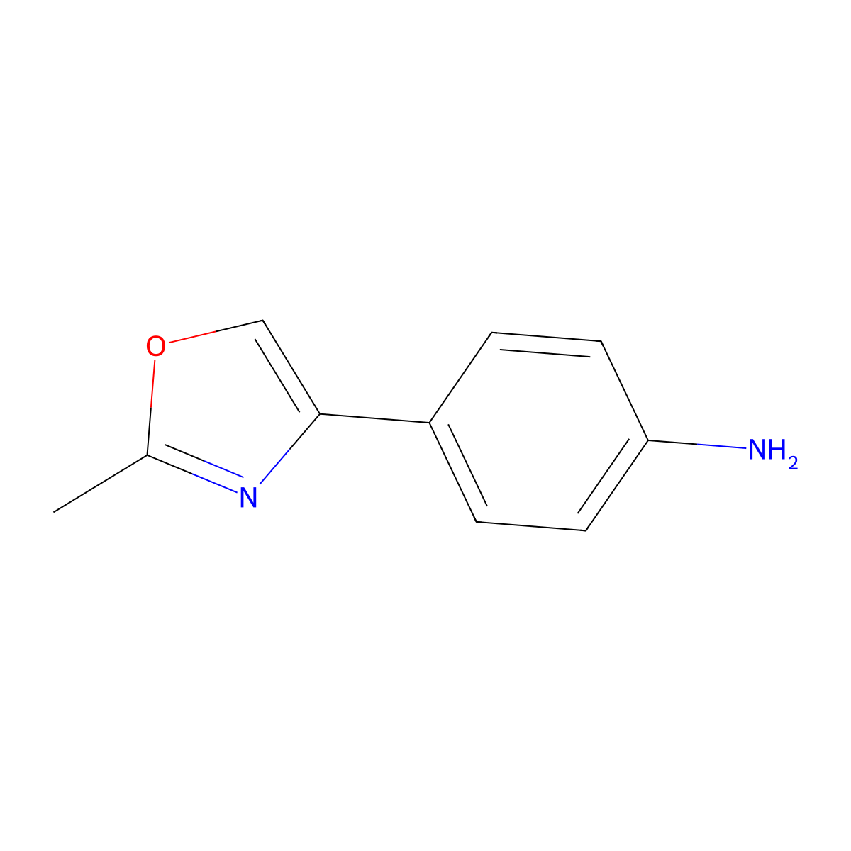 4-(2-Methyl-1,3-oxazol-4-yl)aniline molecular structure, CAS 216059-89-1