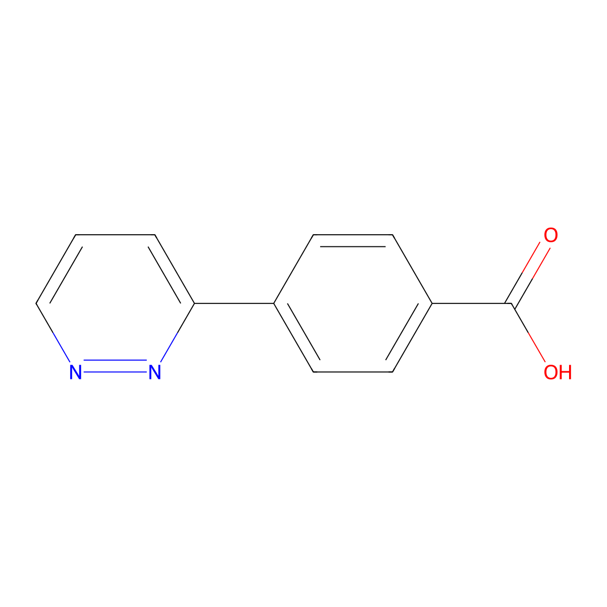 4-(Pyridazin-3-yl)benzoic acid molecular structure, CAS 216060-22-9