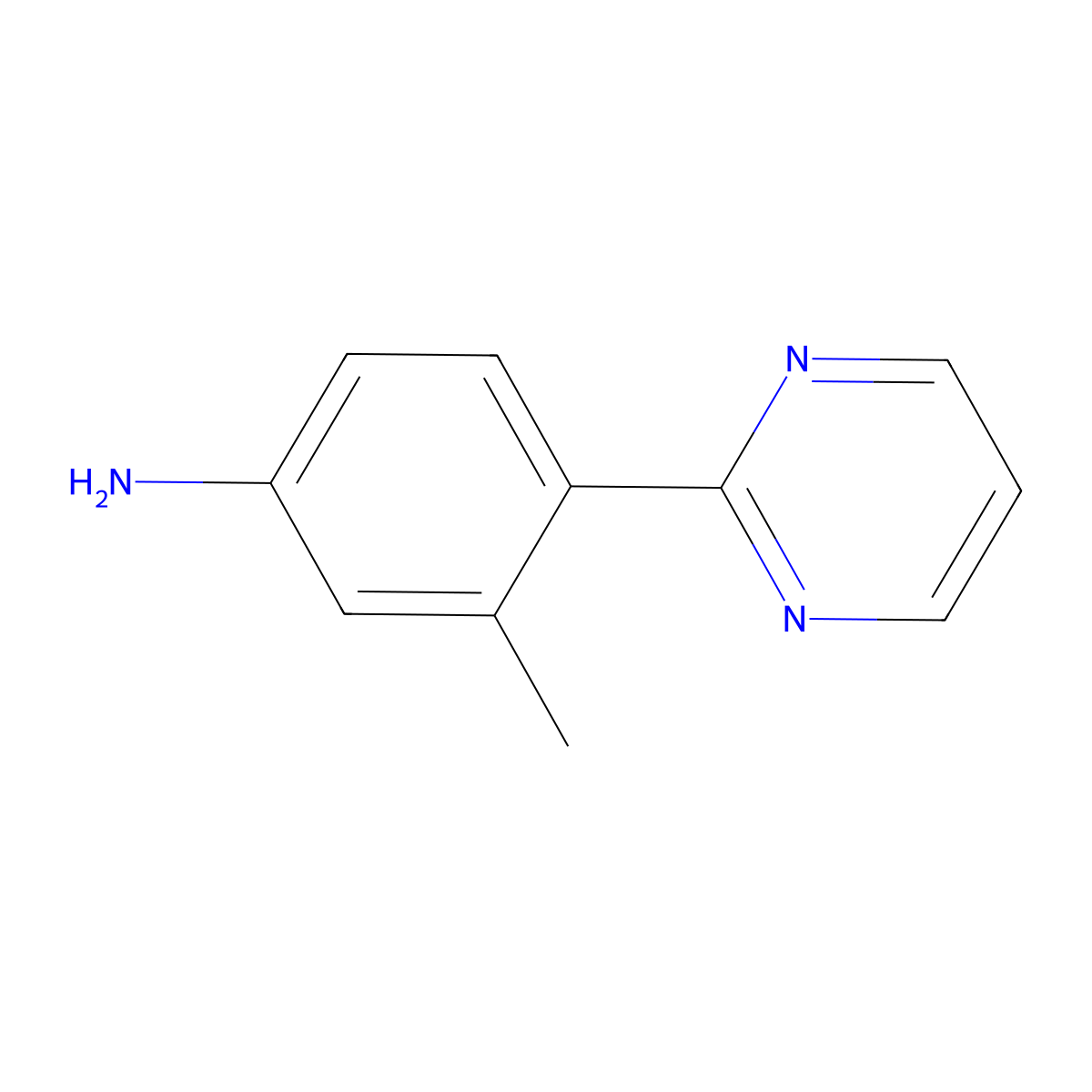 3-Methyl-4-(pyrimidin-2-yl)aniline molecular structure, CAS 216060-33-2