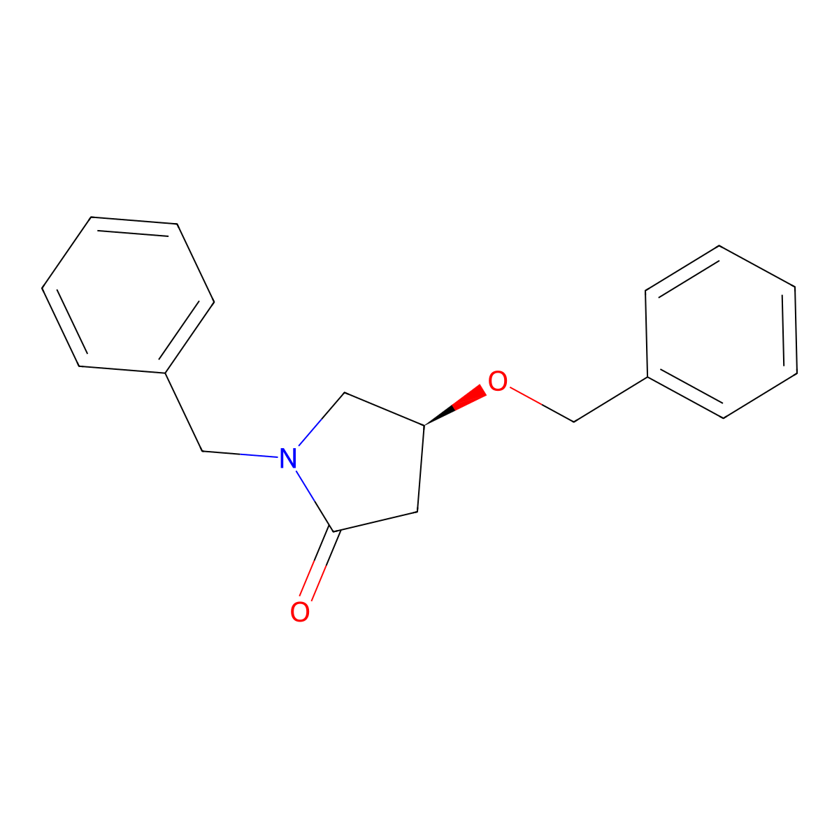 (4S)-1-Benzyl-4-(benzyloxy)pyrrolidin-2-one molecular structure, CAS 216063-62-6