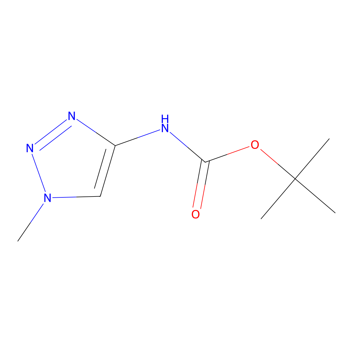 tert-Butyl (1-methyl-1H-1,2,3-triazol-4-yl)carbamate molecular structure, CAS 216065-41-7
