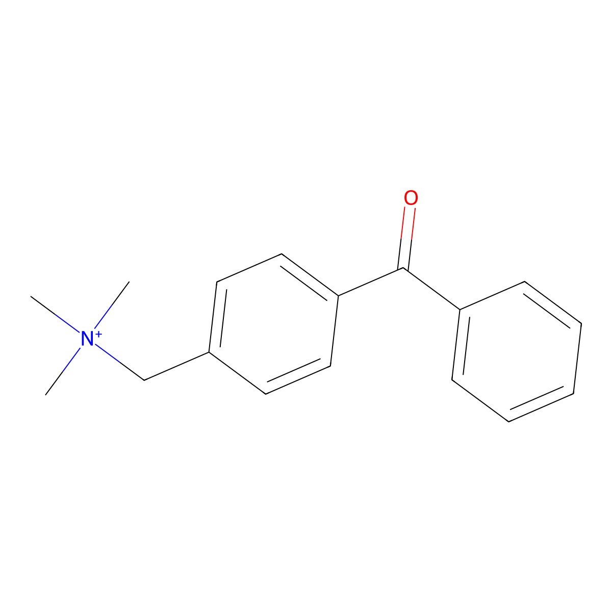 4-Benzoyl-N,N,N-trimethylbenzenemethanaminium molecular structure, CAS 216067-01-5