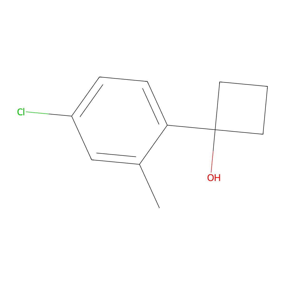 1-(4-Chloro-2-methylphenyl)cyclobutanol molecular structure, CAS 2160711-37-3