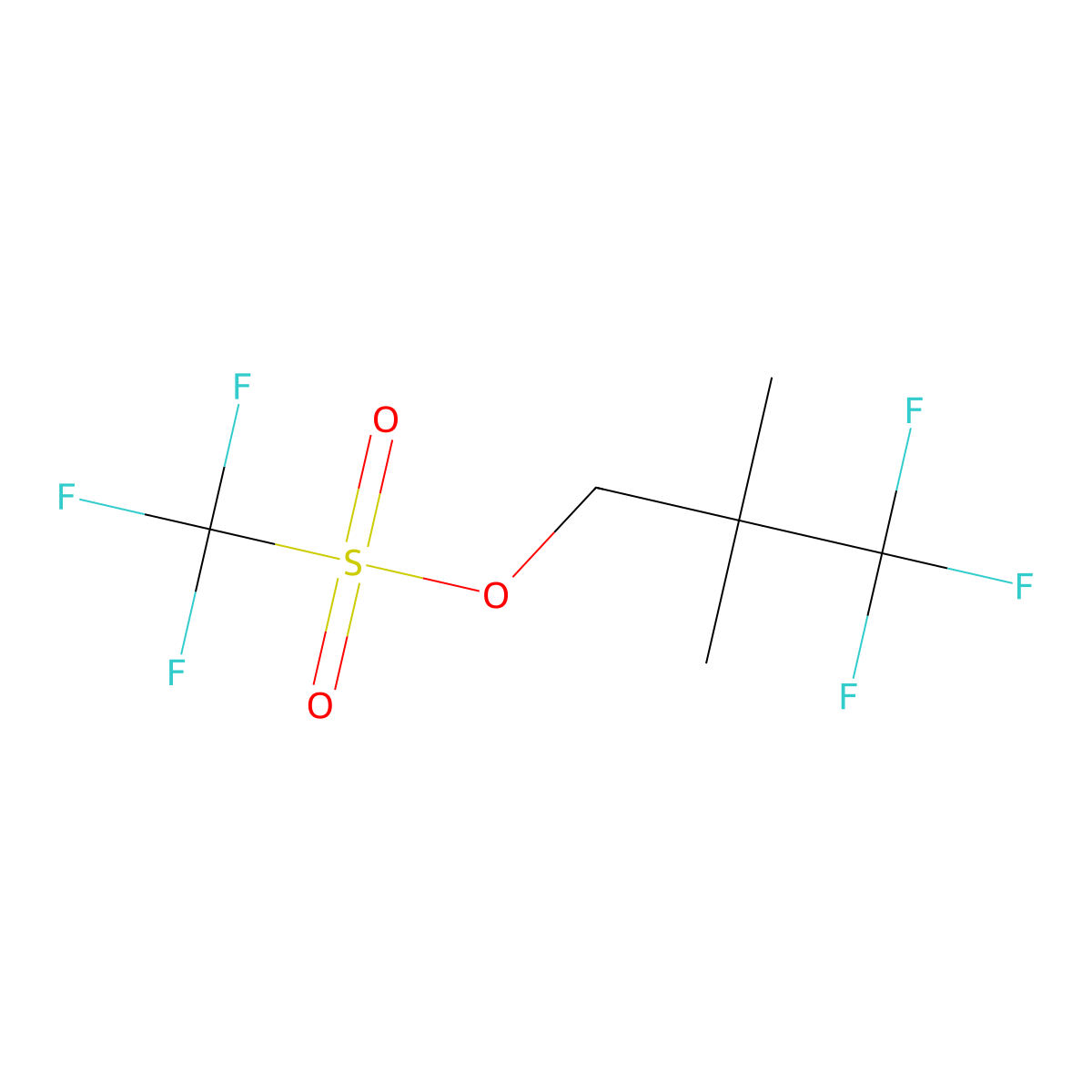 3,3,3-Trifluoro-2,2-dimethylpropyl trifluoromethanesulfonate molecular structure, CAS 2160713-31-3